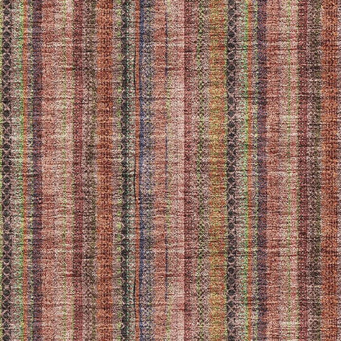 10' X 14' Striped Washable Area Rug With UV Protection (677537) - Blush / Purple / Orange
