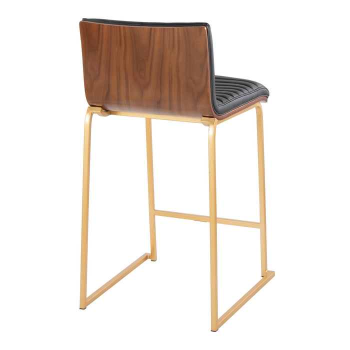 Mason Mara - 26" Fixed-Height Counter Stool (Set of 2) - Gold Legs