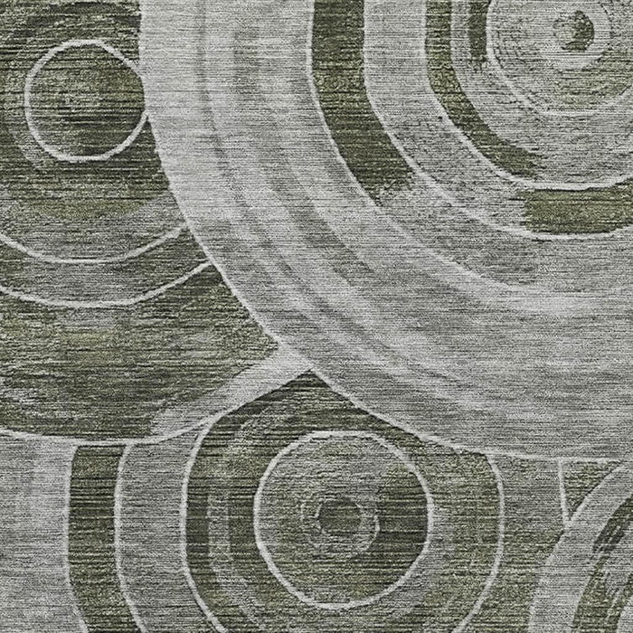10' X 14' Geometric Washable Area Rug With UV Protection (700101) - Taupe / Beige