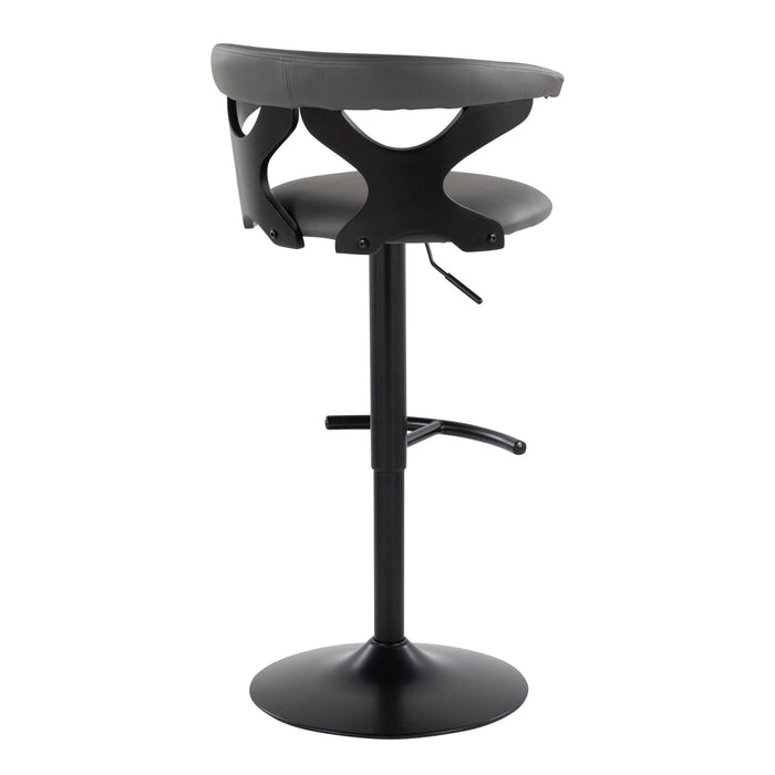 Gardenia - Adjustable Barstool (Set of 2) - Black And Gray