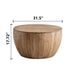 Vintage Giga barrel coffee table with storage, featuring a rustic wooden finish and spacious interior for living room decor.