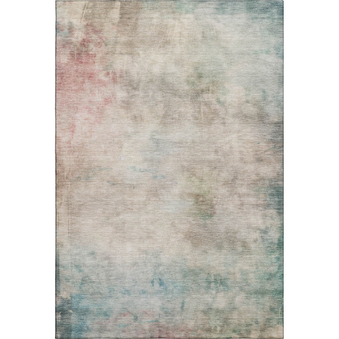 10' X 14' Abstract Washable Area Rug With UV Protection (692220) - Taupe / Blush / Teal