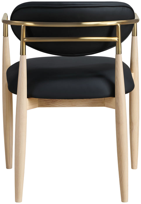 Riccio - Dining Arm Chair (Set of 2) - Natural And Gold Frame