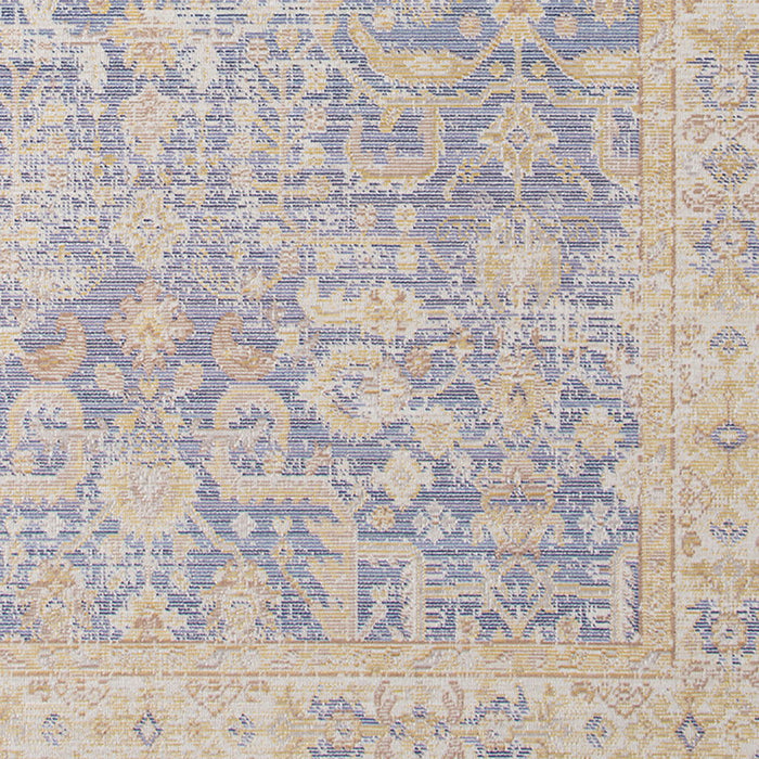 9' x 13' Floral Power Loom Area Rug - Lavender And Orange