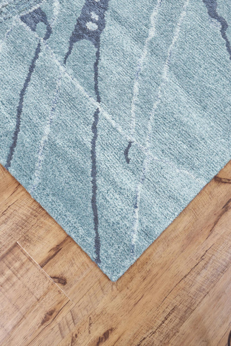 8' X 10' Abstract Hand Tufted Area Rug (744208) - Blue / Gray / Green