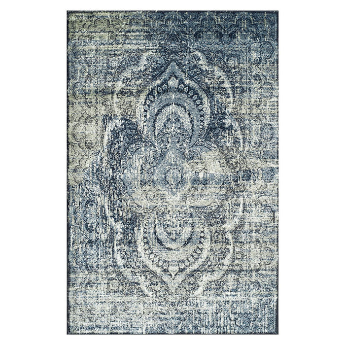 9' x 12' Abstract Power Loom Distressed Stain Resistant Area Rug - Taupe