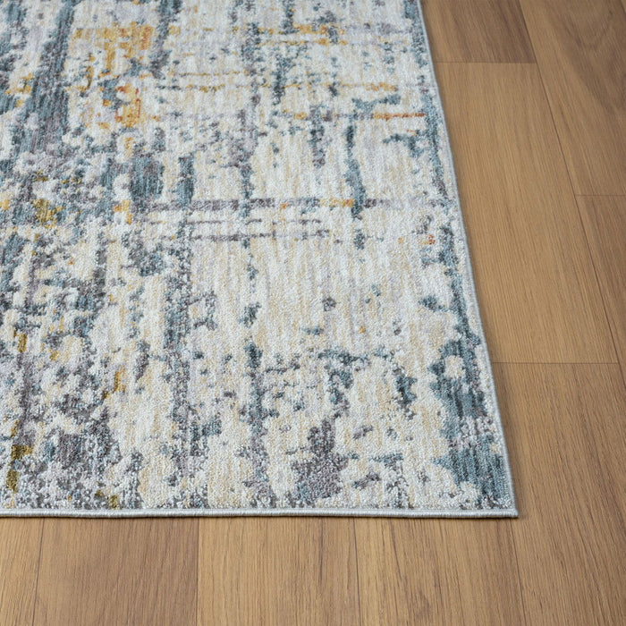 10' X 14' Abstract Area Rug (738078) - Blue / Taupe