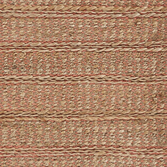 9' X 12' Jute Hand Woven Area Rug (712655) - Natural / Pink