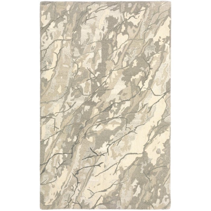 10' X 13' Wool Abstract Hand Tufted Area Rug - Beige And Ivory