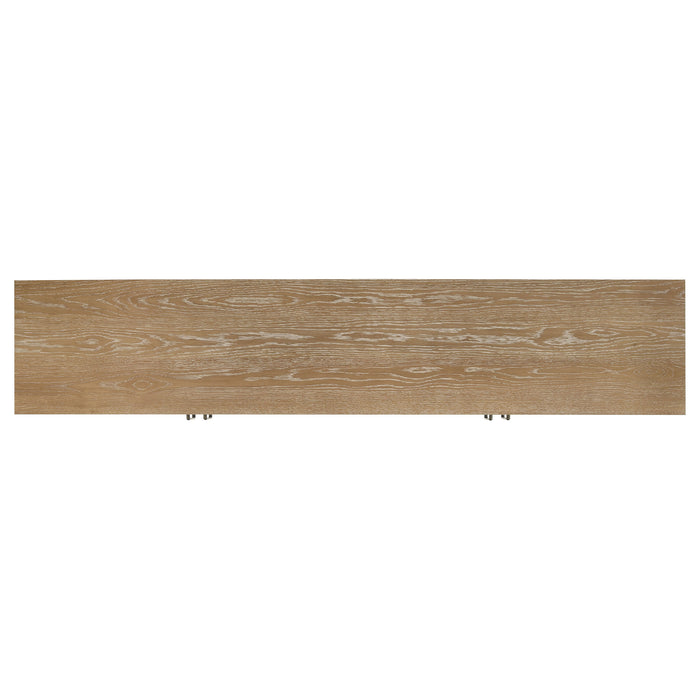 Brenham 79-inch 4-door TV Stand Media Console Washed Oak
