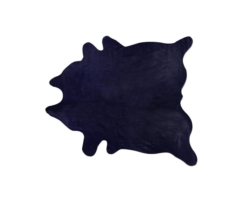 6' x 7' Hand Knotted Area Rug - Midnight Cowhide