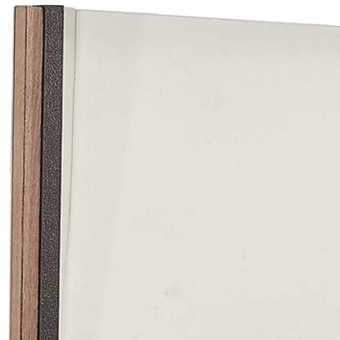 35" Framed Accent Mirror - Natural