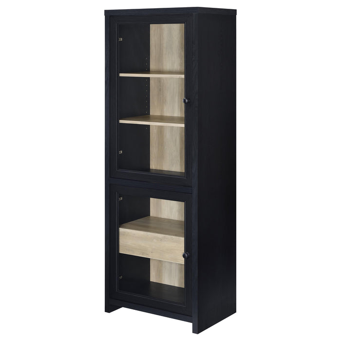 CoasterEveryday Denison 3-piece entertainment center with 79-inch black TV stand and storage units, modern furniture for living room.