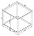 CoasterEssence Trini 1-shelf glass top side end table in black nickel finish