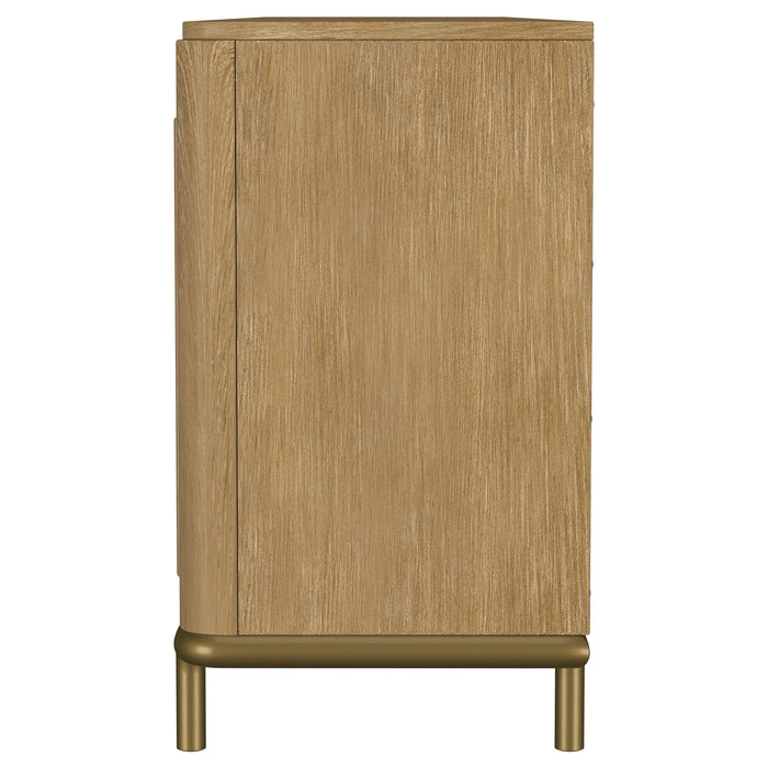 Arini Rattan Cane 2-door TV stand media console in sand wash by CoasterEveryday