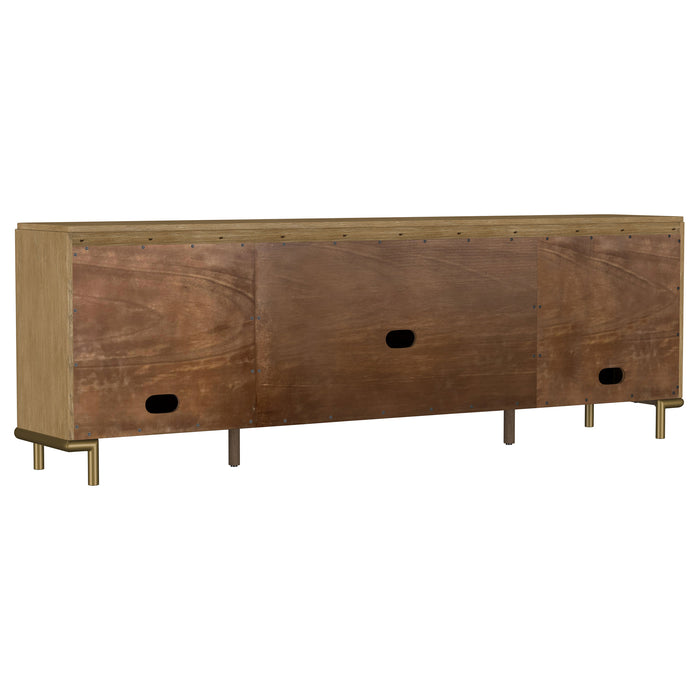 Arini Rattan Cane 2-Door TV Stand Media Console in Sand Wash by CoasterEveryday
