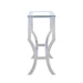 Saide rectangular glass top entryway console table by CoasterEssence with a chrome frame