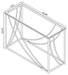 CoasterEssence Lille entryway console table with glass top and chrome accents