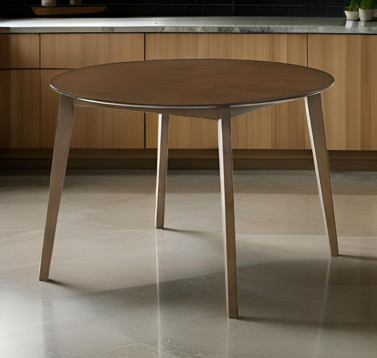 42" Wood Round Top Dining Table - Brown