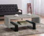 CoasterEssence Dinard engineered wood cocktail coffee table in grey driftwood finish