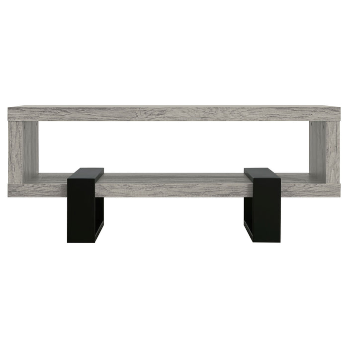 Dinard Engineered Wood Cocktail Coffee Table Grey Driftwood