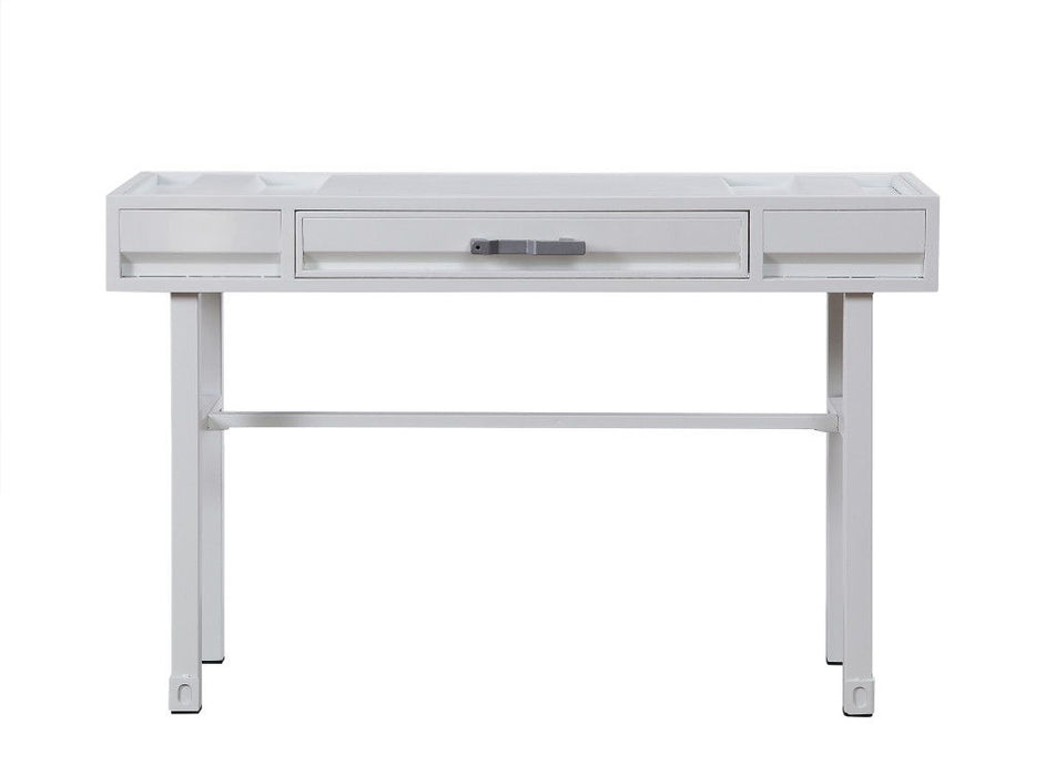 47" Iron Vanity Table - White