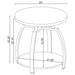 Dacre Round Engineered Wood Top Side End Table by CoasterEssence in dark charcoal