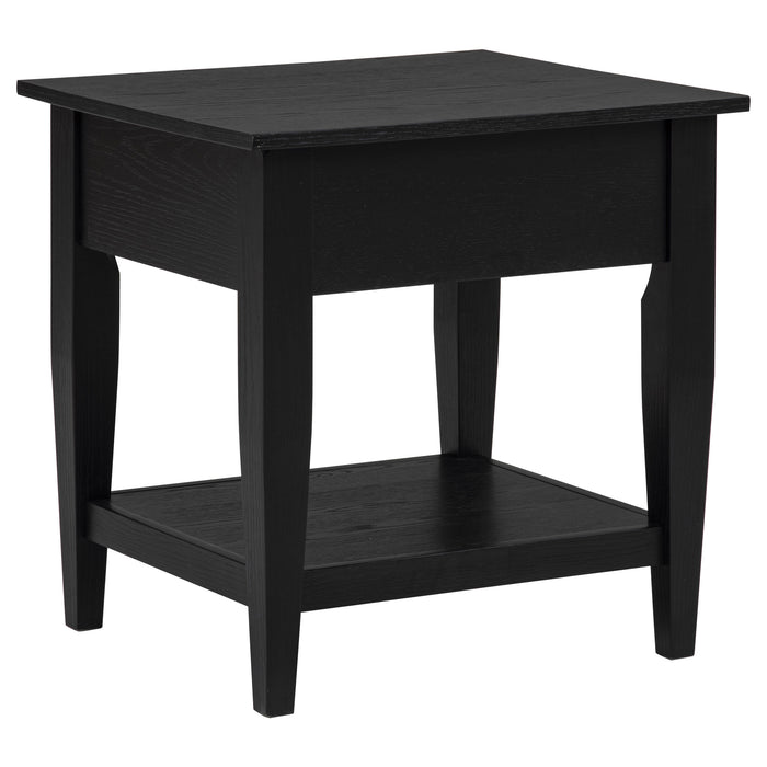 Lindenton 2-piece Wood Lift-Top Coffee and End Table Set Black