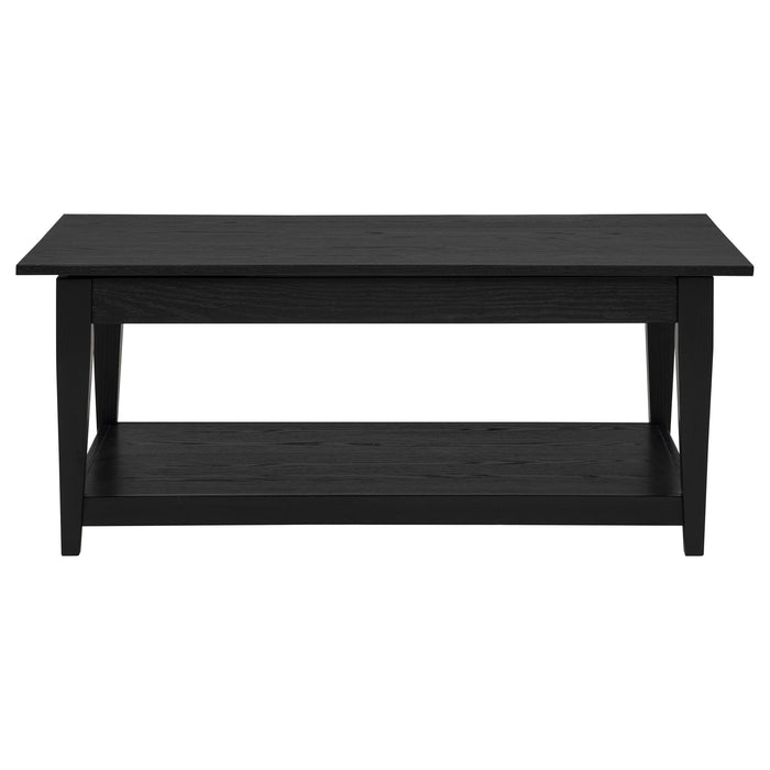 Lindenton 2-piece Wood Lift-Top Coffee and End Table Set Black