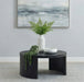CoasterEveryday Sweeney 39-inch round black wood occasional cocktail coffee table