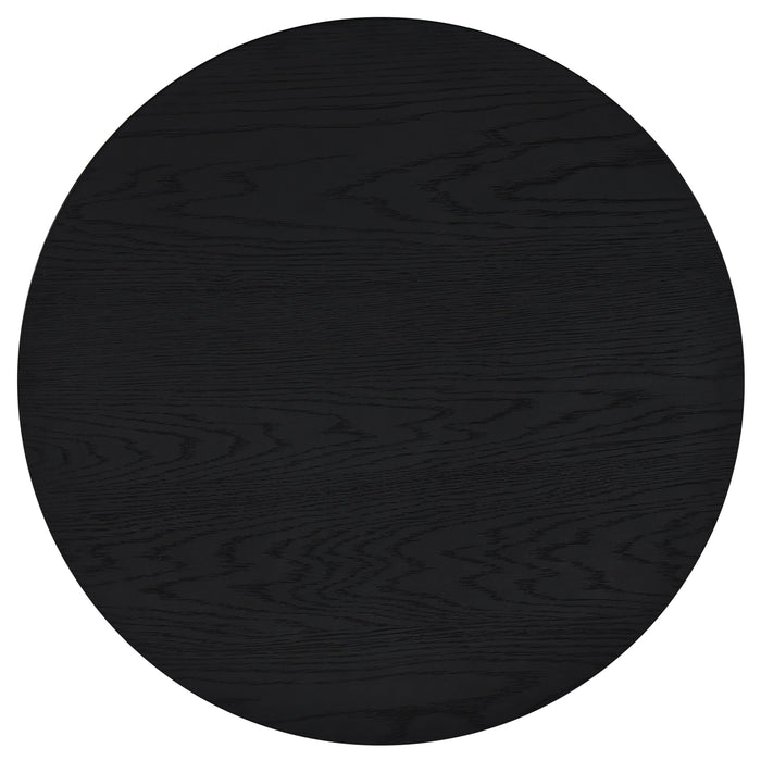 Sweeney 39-inch Round Wood Occasional Cocktail Coffee Table Black