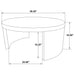 CoasterEveryday Sweeney 39-inch round black wood occasional cocktail coffee table