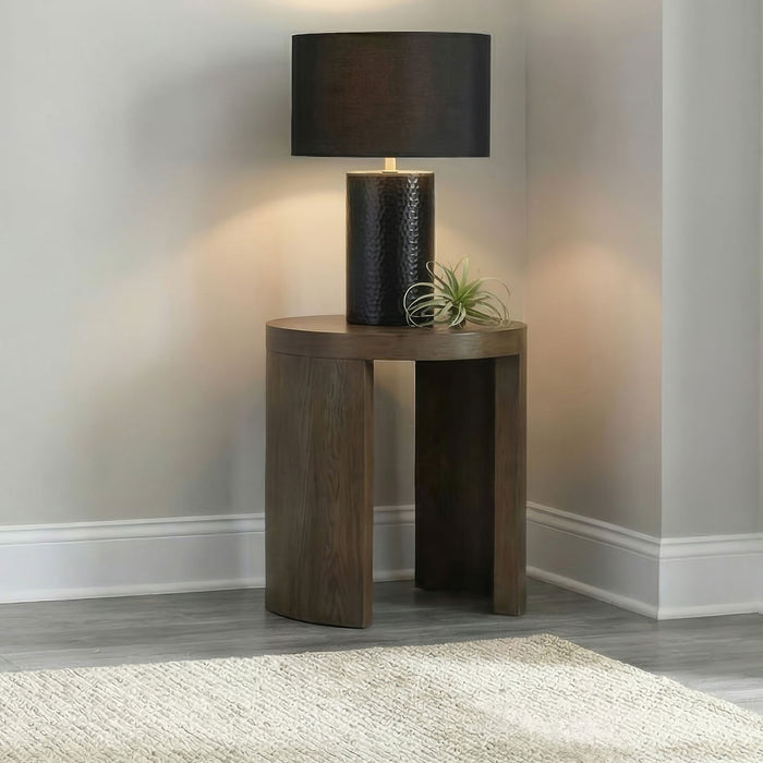 CoasterEveryday Sweeney 24-inch round wood occasional side end table in dark walnut veneer