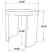 Sweeney 24-inch round wood occasional side end table in dark walnut by CoasterEveryday
