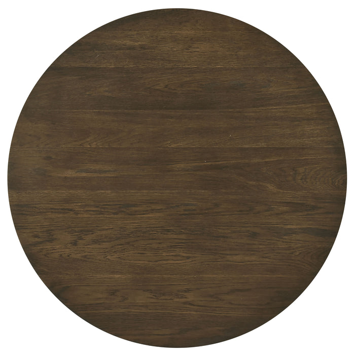 Sweeney 39-inch Round Wood Occasional Cocktail Coffee Table Dark Walnut