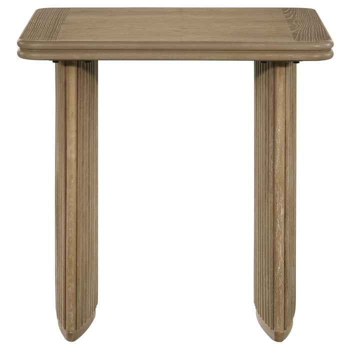 Adina 3-piece Wood Coffee Table Set Distressed Light Brown