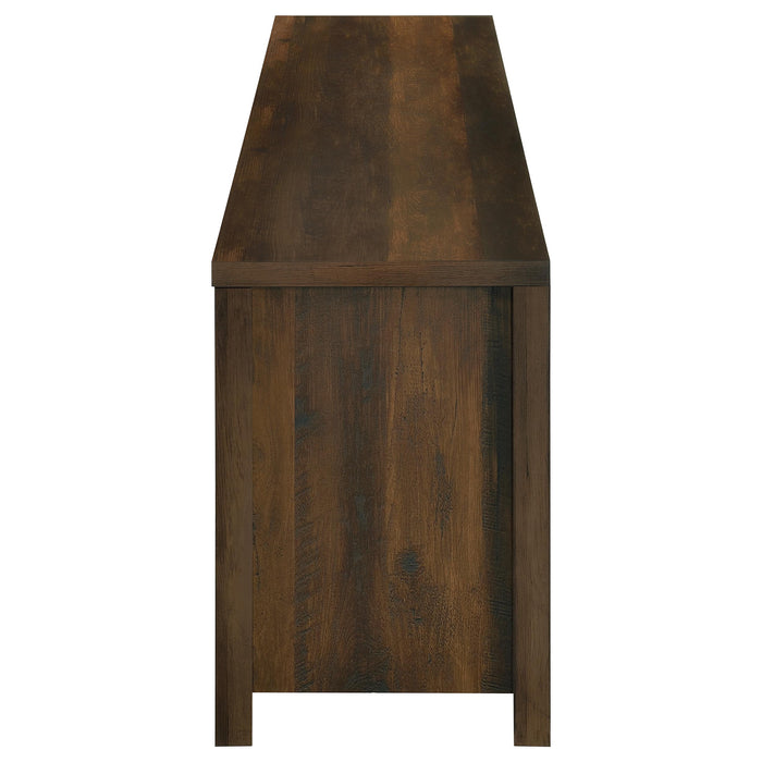 Enfield 71-inch TV Stand Fireplace Media Console Dark Pine