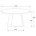 CoasterEveryday Franklin 2-piece Round SmartTop pedestal coffee table set in grey and dark brown