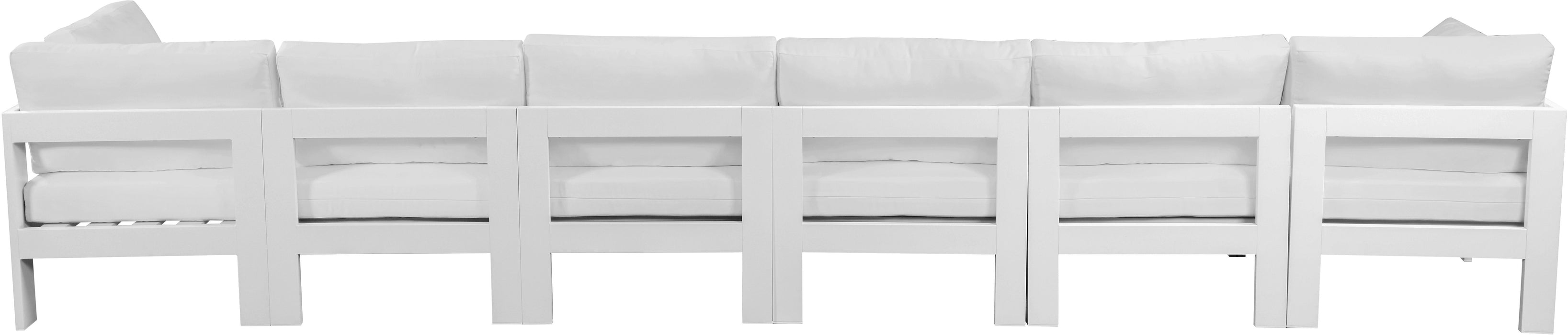 Nizuc - Outdoor Patio Modular Sofa With Frame - White - With Frame