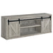CoasterEssence Brockton 2-door 71-inch TV stand in grey driftwood engineered wood