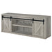CoasterEssence Brockton 71-inch grey driftwood engineered wood TV stand with two doors