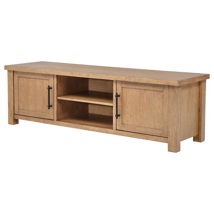 Beasley 2-Door 71-Inch Wood TV Stand Media Console Golden Oak