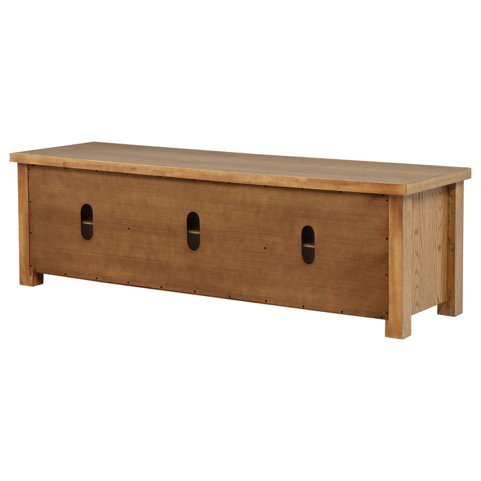 Beasley 2-Door 71-Inch Wood TV Stand Media Console Golden Oak