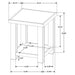 Beasley square wood end side table with lower shelf in golden oak by CoasterEveryday