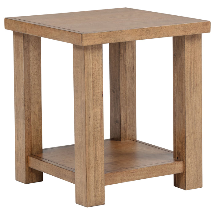 Beasley 2-Piece Wood Coffee Table Set Golden Oak
