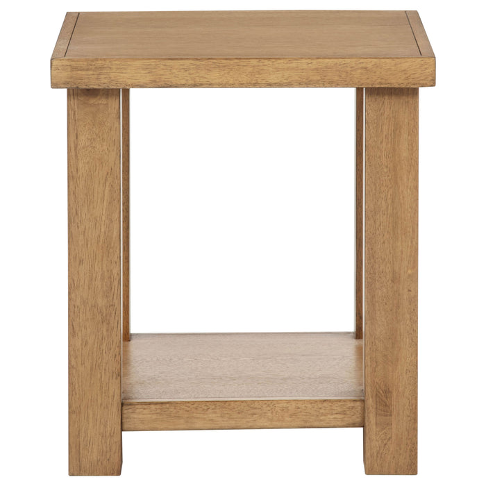 Beasley 2-Piece Wood Coffee Table Set Golden Oak