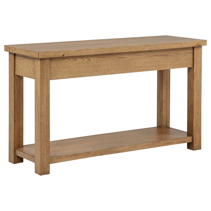 Beasley 2-Drawer Wood Console Table Golden Oak