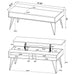 CoasterEveryday Fanning 3-piece lift top coffee and end table set in golden oak with open storage and smooth lift mechanisms.