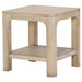 CoasterEveryday Solano square wood side end table with shelf in weathered mango finish
