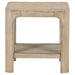 CoasterEveryday Solano square wood side end table with shelf in weathered mango finish